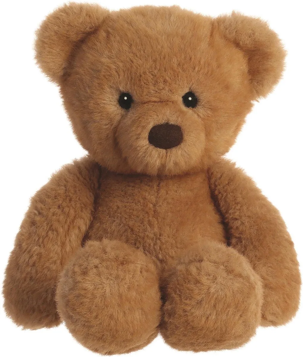 Pluche dieren knuffels bruine teddybeer van 33 cm - Knuffeldieren beren speelgoed von Aurora in Braun – Produktfoto
