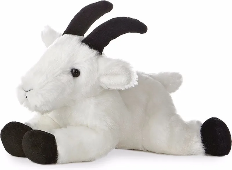 Pluche geit - knuffel geit - 20 cm - boerderij knuffel geit de Aurora en Blanc – photo du produit