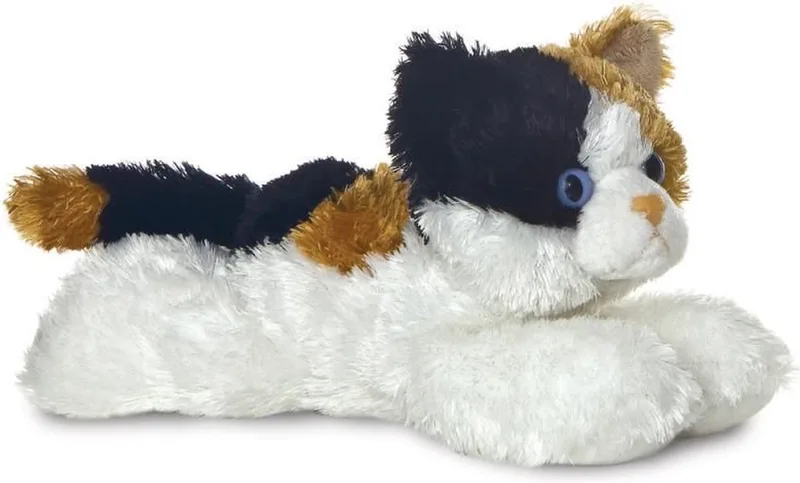 Pluche kat/poes - wit - 20 cm - Knuffeldieren katten - speelgoed von Aurora in Mehrfarbig – Produktfoto