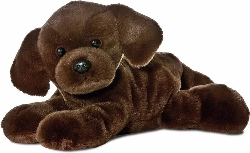 pluche knuffel - Labrador hond - knuffel huisdier - 20 cm - huisdieren thema de Aurora en Marron – photo du produit