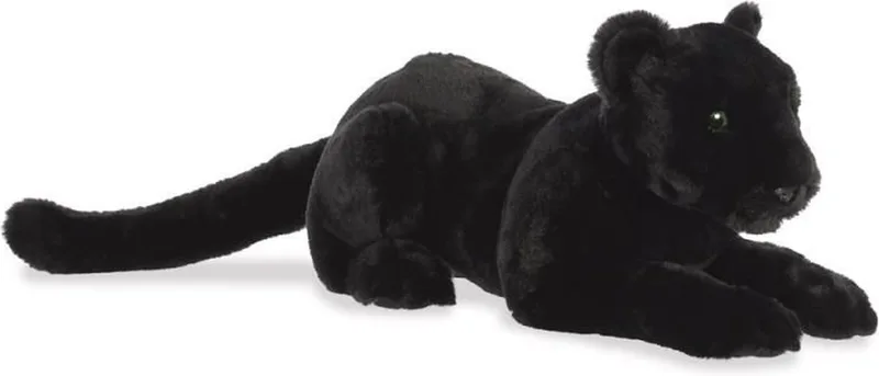 Pluche knuffel - zwarte panter - 51 cm - kinder speelgoed dieren knuffels fra Aurora i Sort – produktbillede