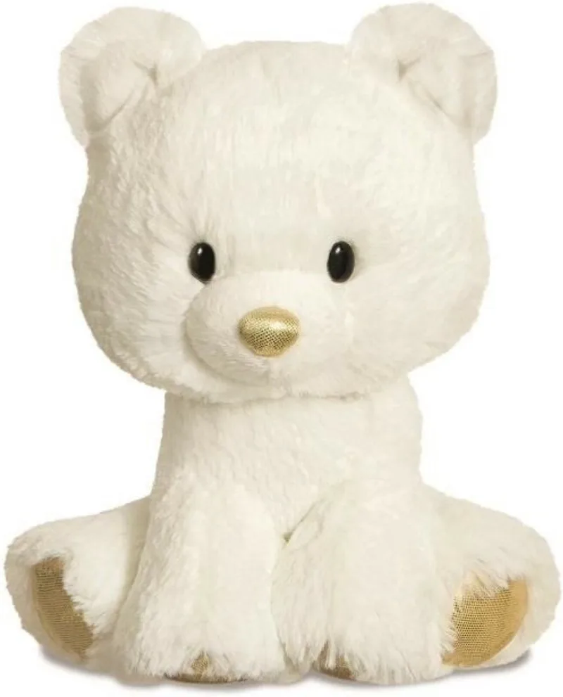 pluche knuffeldier ijsbeer - 20 cm - pooldieren thema speelgoed von Aurora in Weiß – Produktfoto