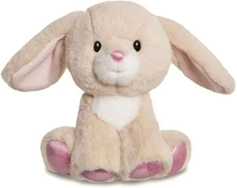 pluche knuffeldier konijn - wit - 20 cm - bosdieren thema speelgoed von Aurora in Creme – Produktfoto