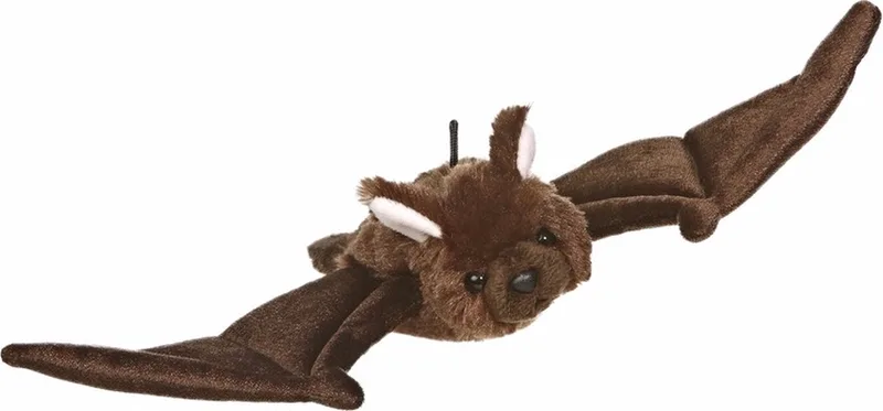 pluche knuffeldier Vleermuis - 20 cm - knuffels - vleermuizen von Aurora in Braun – Produktfoto
