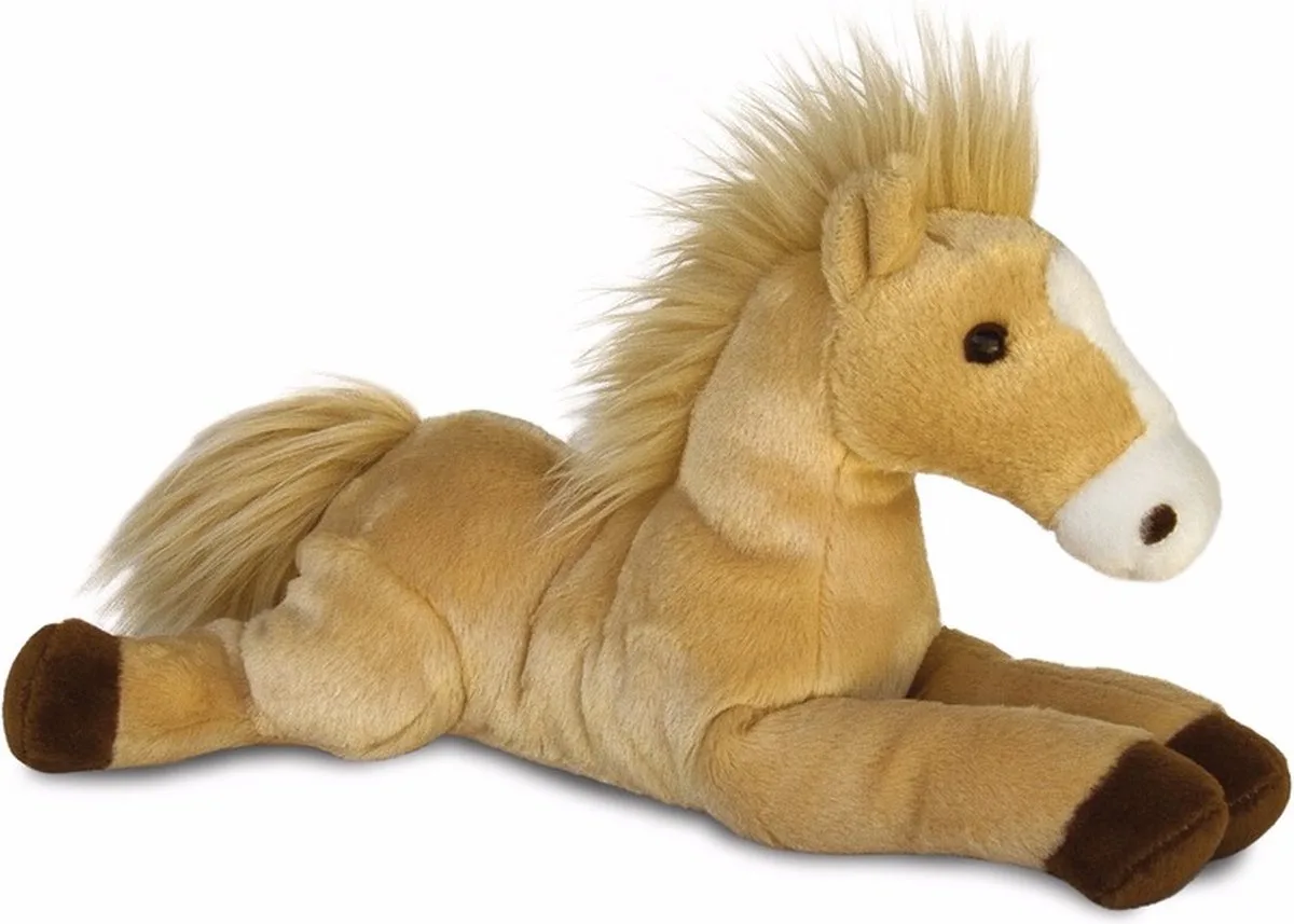 Pluche paarden/veulens knuffel 30 cm van Aurora in Meerkleurig – productfoto