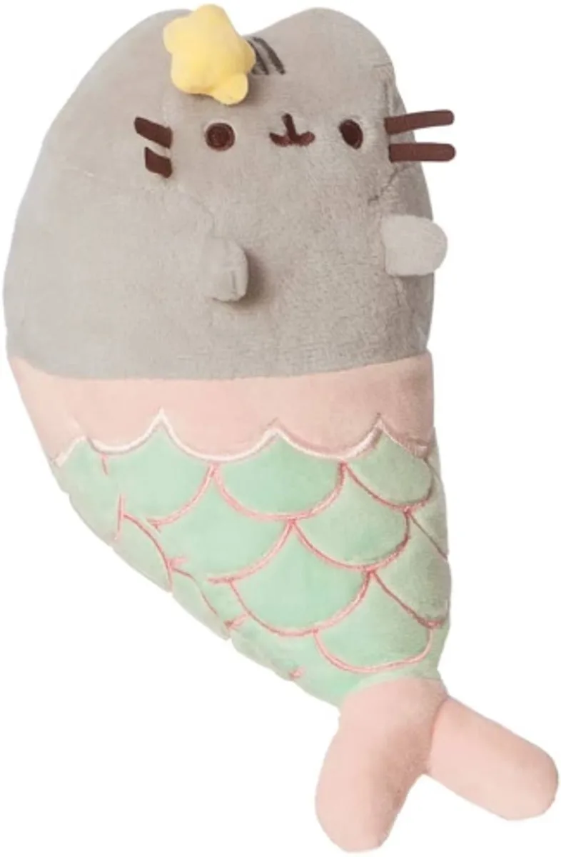 Pusheen Pluche Knuffel Grijze Kat 13 cm von Aurora in Zeemeermin – Produktfoto