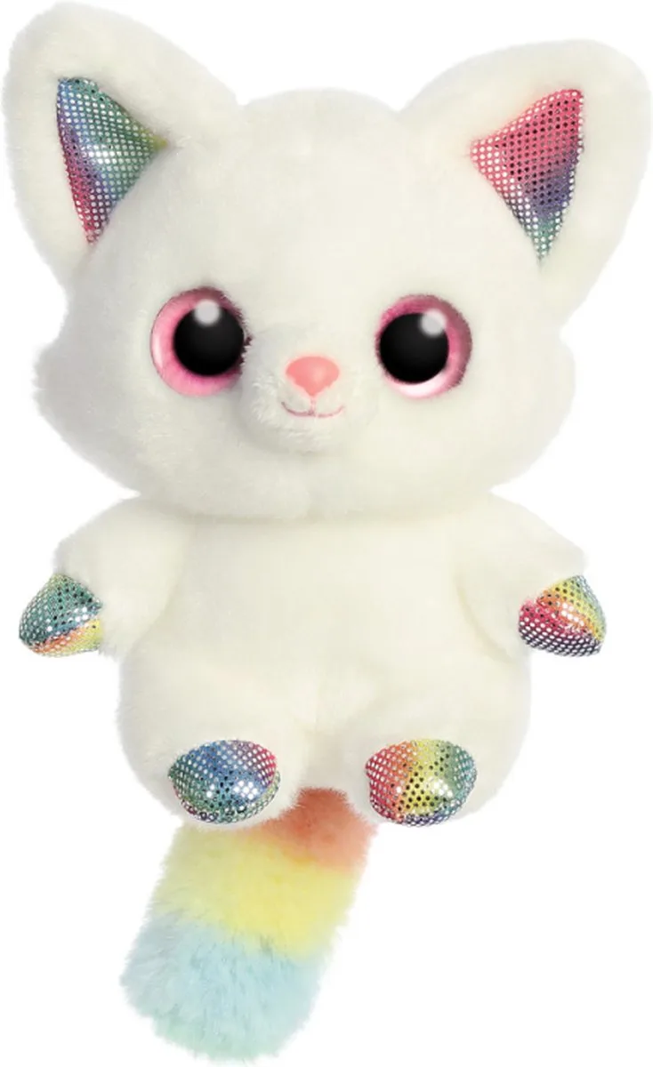 Regenboog Pammee | Aurora | Knuffels | Regenboog | Woestijnvos | Fennek | 13 cm fra Aurora i Hvid – produktbillede