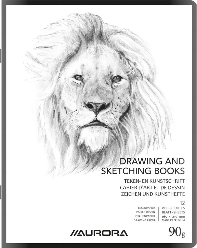 Tekenschrift - Tekenpapier - Schetsboek - 165x210mm - A5+ - 90g - 24 Bladzijden från Aurora i Vit – produktbild