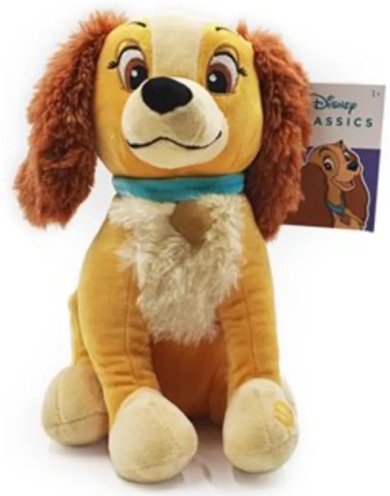 Lady en de Vagebond met Geluid Disney Pluche Knuffel 20 cm - Speelgoed Knuffels voor Kinderen Jongens Meisjes by Disney in Brown – product photo