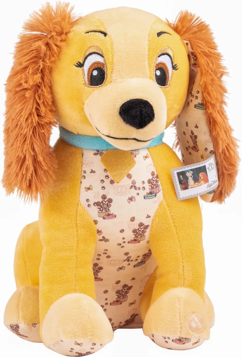 Lady en de Vagebond Pluche knuffel met geluid 27CM von Disney in Gelb – Produktfoto
