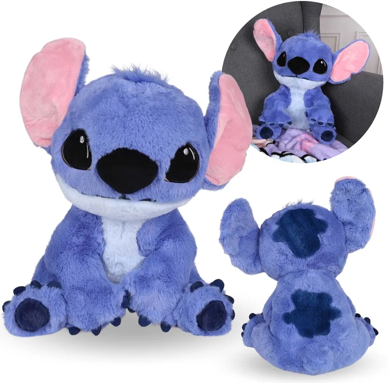 LARGE pluche mascotte, blauwe knuffel, teddybeer voor kinderen 30 cm de Disney en Stitch – photo du produit