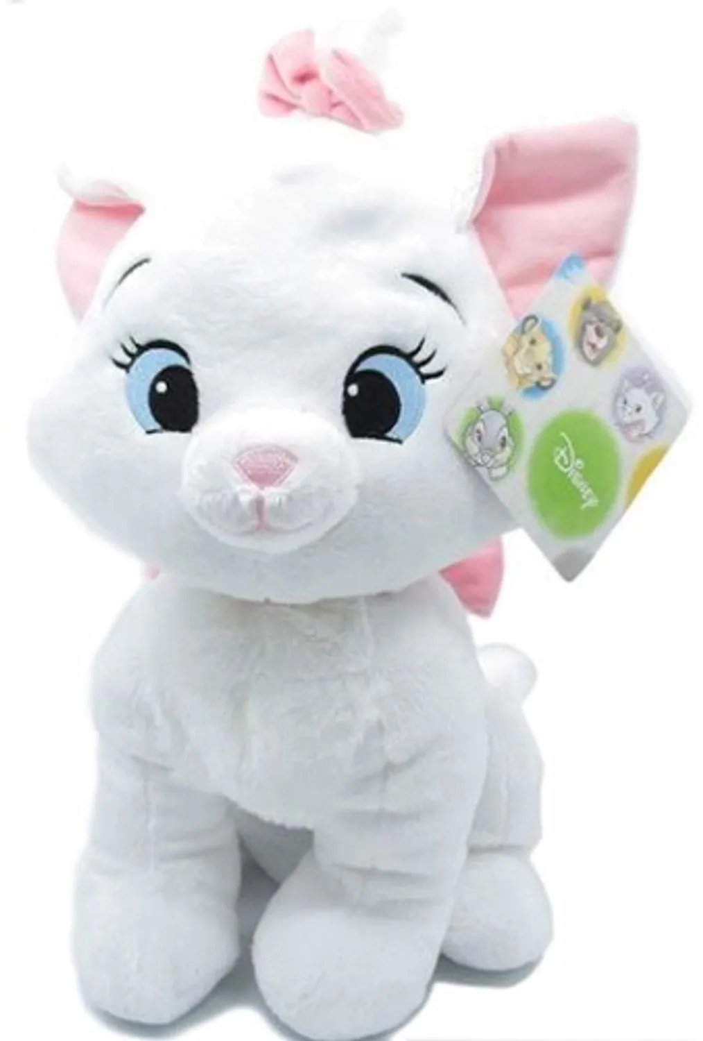 Marie Disney Pluche Knuffel Kat met Geluid 30 cm - Speelgoed Knuffeldier Knuffelpop voor kinderen jongens meisjes - Kat Kitten Plush Toy de Disney en Blanc – photo du produit