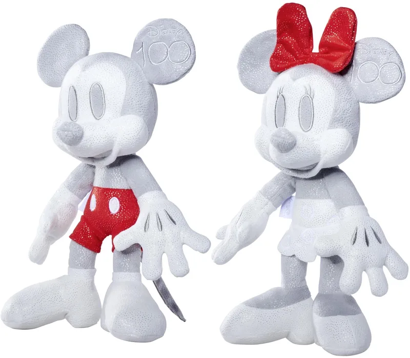 Mickey Mouse & Minnie Knuffel Collectieset - Limited Edition 100 Jaar met Geschenkdoos & Certificaat från Disney – produktbild