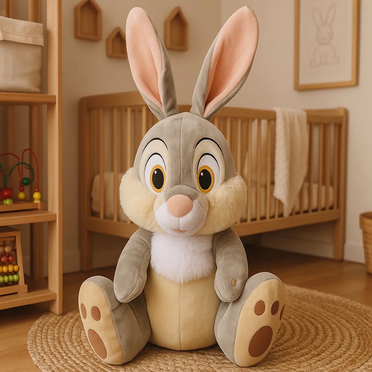 Pluche Knuffel Stampertje 50 cm + Geluid von Disney in Grau – Produktfoto