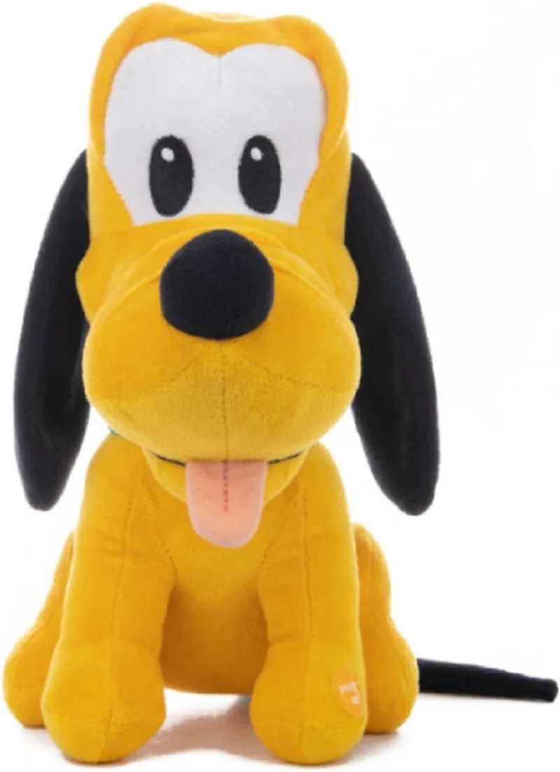 Pluto Zittend Disney Pluche Knuffel met Geluid 20 cm - Speelgoed Knuffeldier Knuffelpop Knuffels voor Kinderen Jongens Meisjes - Minnie Mouse, Katrien Daisy, Goofy, Donald Duck, Pluto by Disney in Pluto – product photo