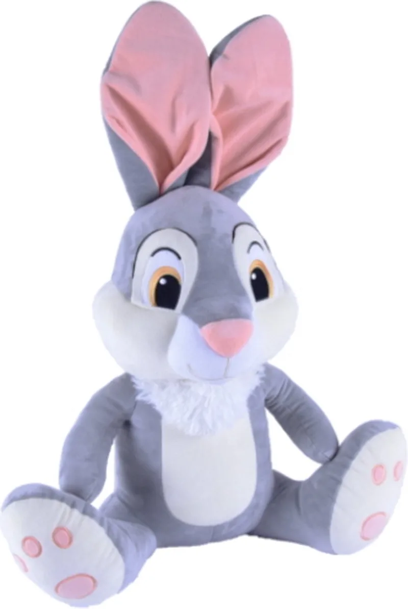 Stampertje Disney Pluche Knuffel XL 70 cm {Disney Thumper Plush Toy | Speelgoed Grote Knuffels voor kinderen jongens meisjes - Extra Groot Bambi Konijn Bunny Rabbit} från Disney i Grå – produktbild