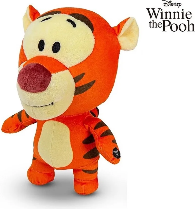 Tijgertje Knuffel 27cm - Met Geluid - Tigger Pluche Knuffel van Disney in Meerkleurig – productfoto