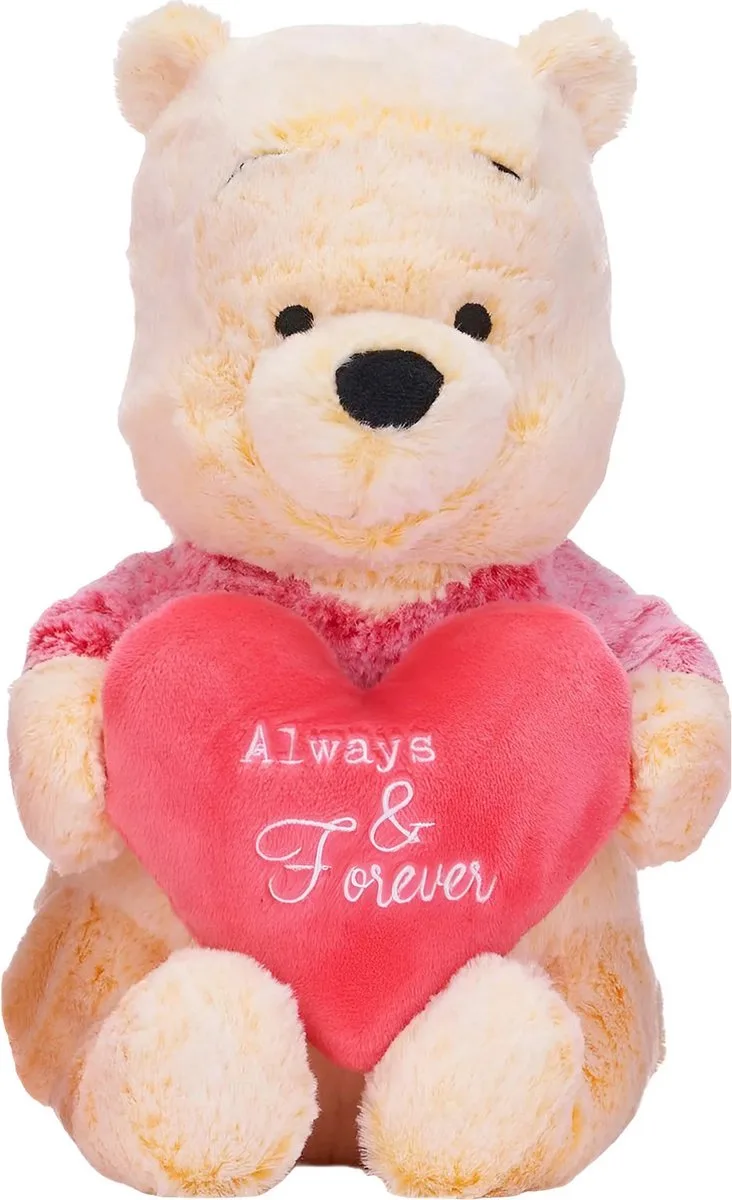 Winnie The Pooh / Winnie De Poeh - Beer met Hart - Pluche Liefdes Knuffel - Teddybeer - Knuffelbeer - 27 cm de Disney en Winnie – photo du produit