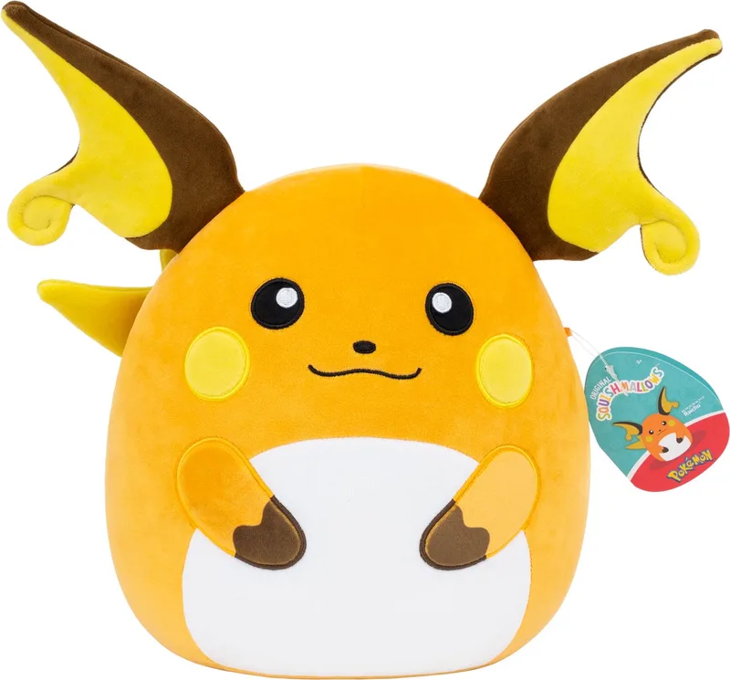 Squishmallows, Pokemon Raichu, stort gosedjur, Wave 11, 35cm från Jazwares i Flerfärgad – produktbild