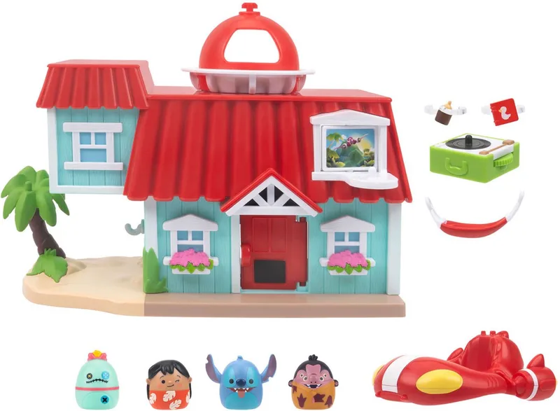 Squishmallows Squish-a-longs - Stitch Lilo's Huis Playset från Jazwares i Flerfärgad – produktbild
