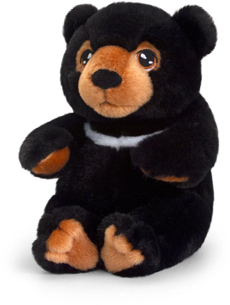 Bruine Beer - 18 cm - Dierenknuffelbeesten van Keel Toys in Zwart – productfoto