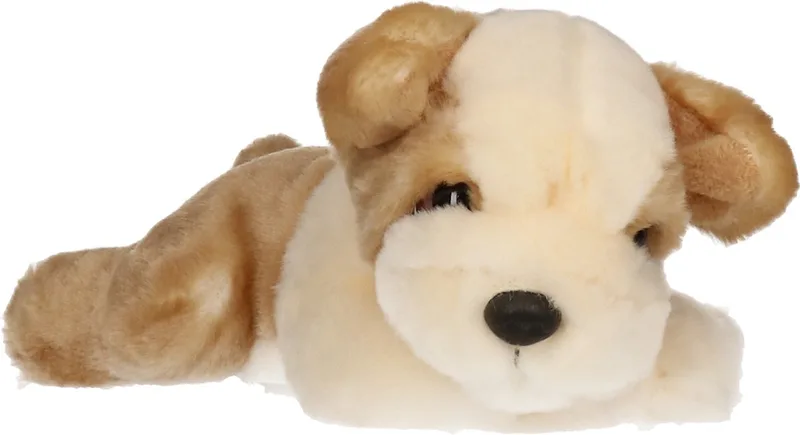 Bulldog - honden knuffel - lichtbruin/beige - pluche - 25 cm van Keel Toys in Beige – productfoto