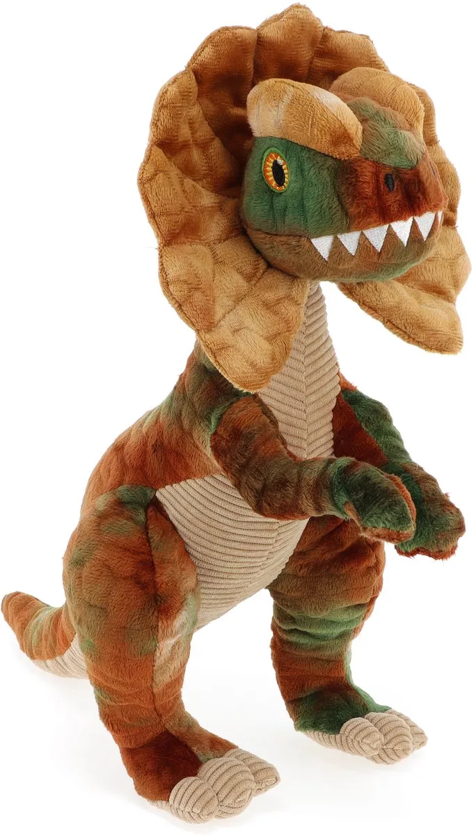 Dilophosaurus - 38 cm - Dieren knuffelbeesten van Keel Toys in Bruin – productfoto