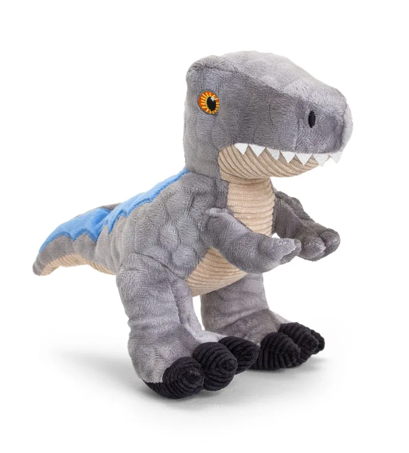 Dinosaurus Raptor - 26 cm - Dieren knuffelbeesten van Keel Toys in Meerkleurig – productfoto 2 van 2