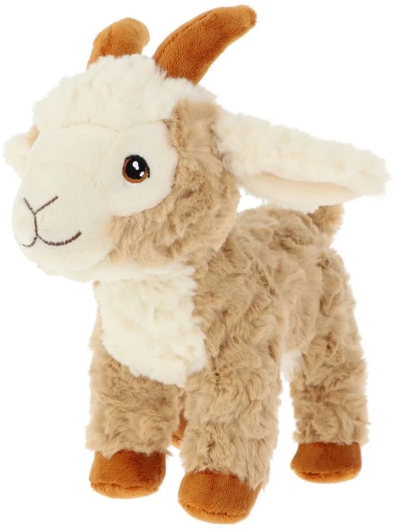 dwerggeit - 20 cm - Dieren knuffelbeesten van Keel Toys in Beige – productfoto