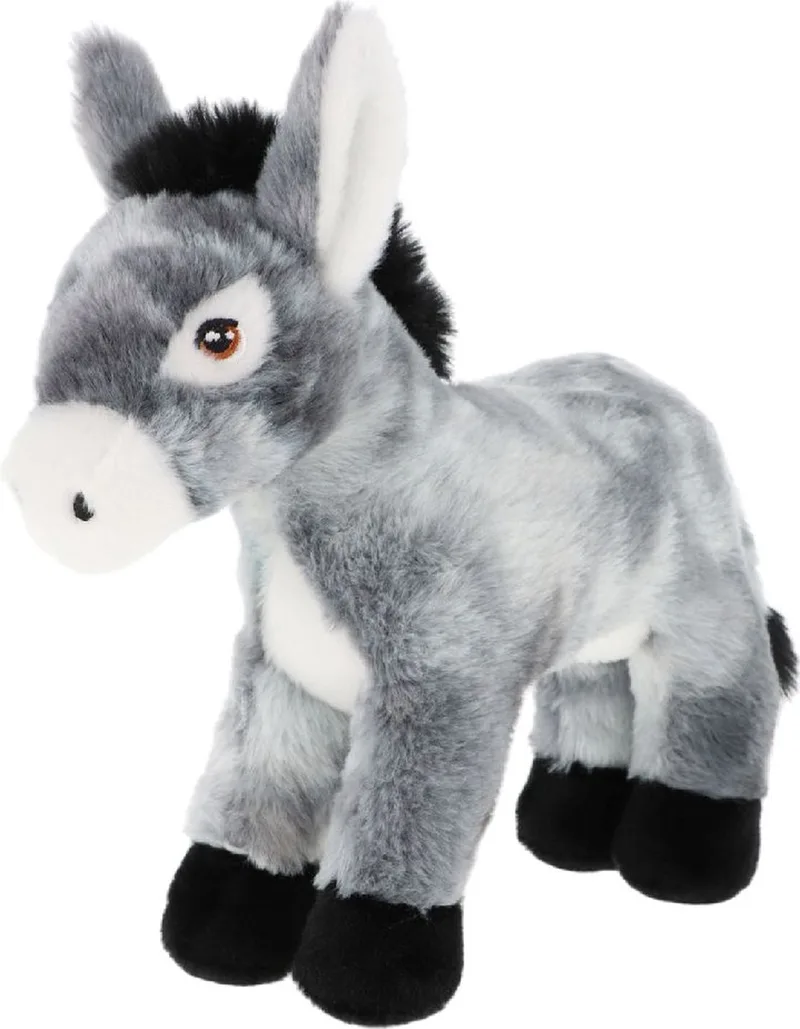 Ezel - 25 cm - Dieren knuffelbeesten van Keel Toys in Grijs – productfoto