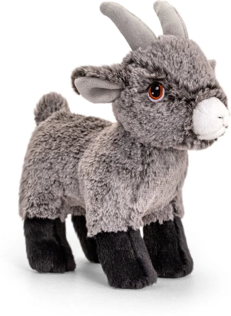 geit - 20 cm - Dieren knuffels van Keel Toys in Grijs – productfoto