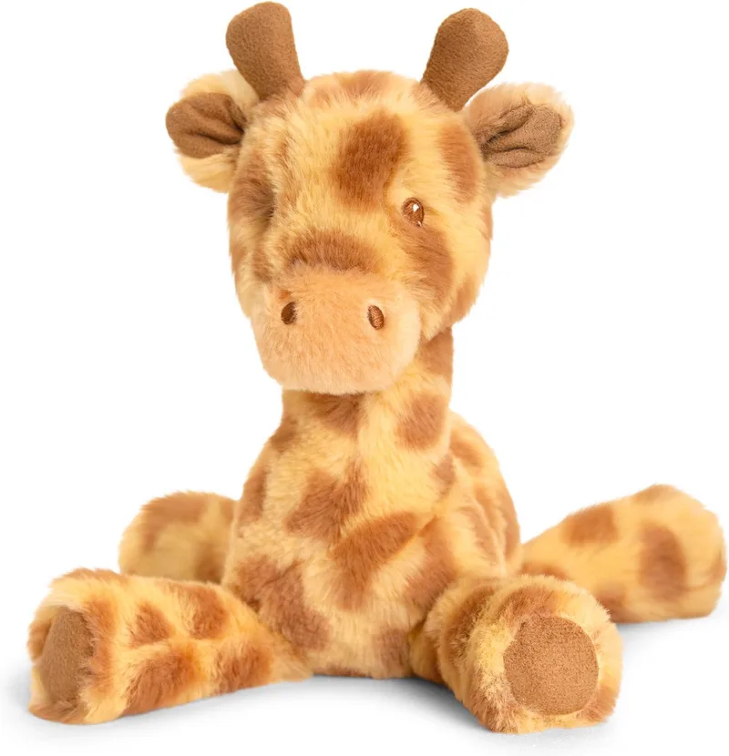 Giraffe - 17 cm - Dieren knuffelbeesten van Keel Toys in Geel – productfoto