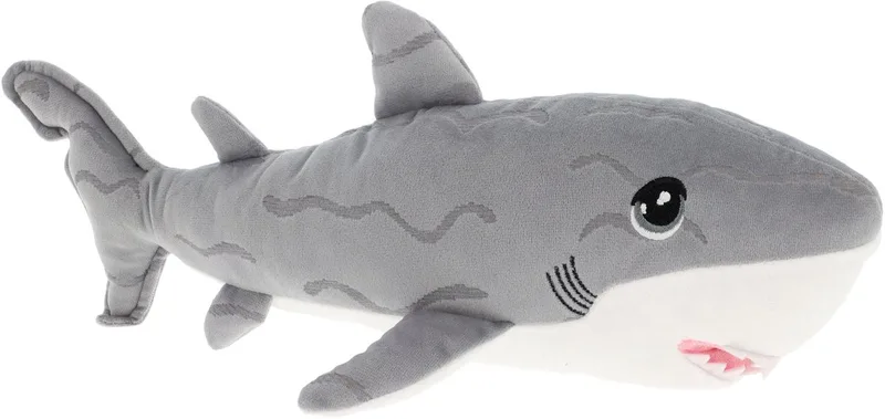 Haai - 25 cm - Dieren knuffelbeesten van Keel Toys in Grijs – productfoto