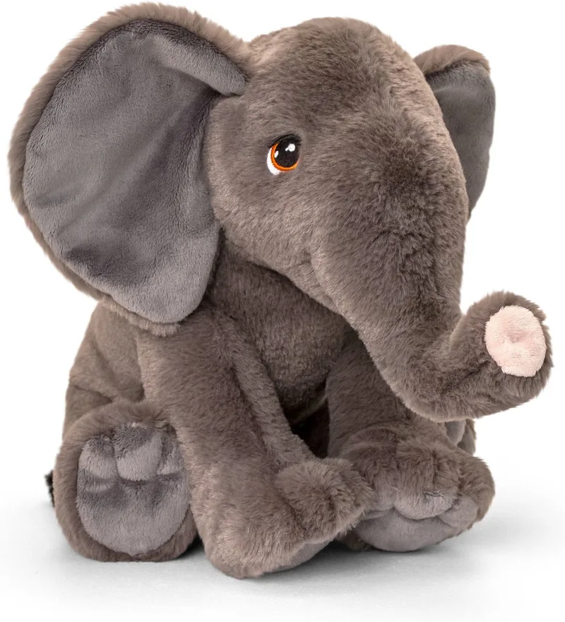 Keelco Pluche knuffel dieren olifant 45 cm - Knuffelbeesten speelgoed van Keel Toys in Grijs – productfoto