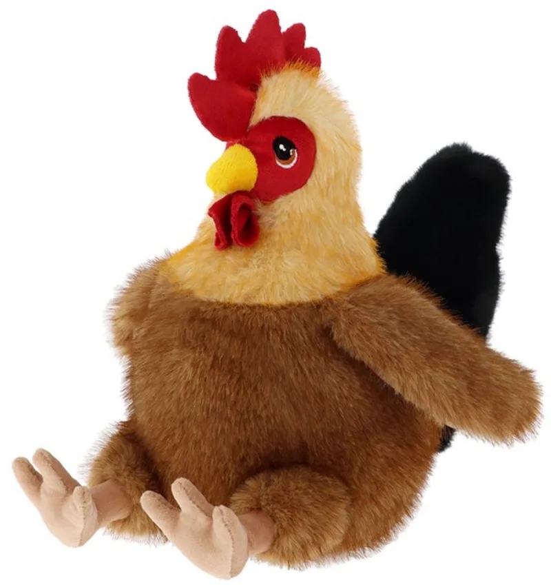 Keeleco kip knuffel - 20 cm - dierenknuffels van Keel Toys in Bruin – productfoto