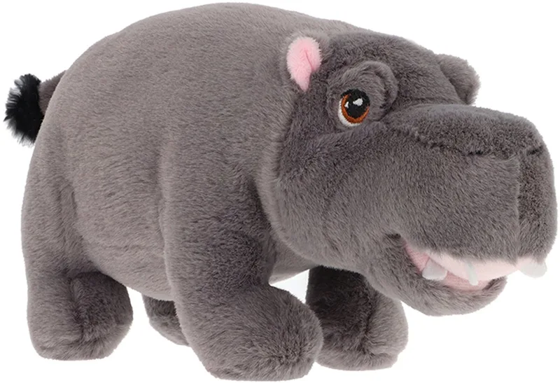 Keeleco Nijlpaard knuffel - 22 cm - dierenknuffels van Keel Toys in Grijs – productfoto