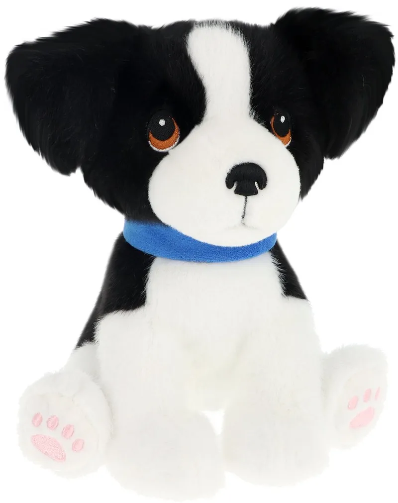 Keeleco puppy border collie knuffel - 23 cm - dierenknuffels van Keel Toys in Zwart – productfoto