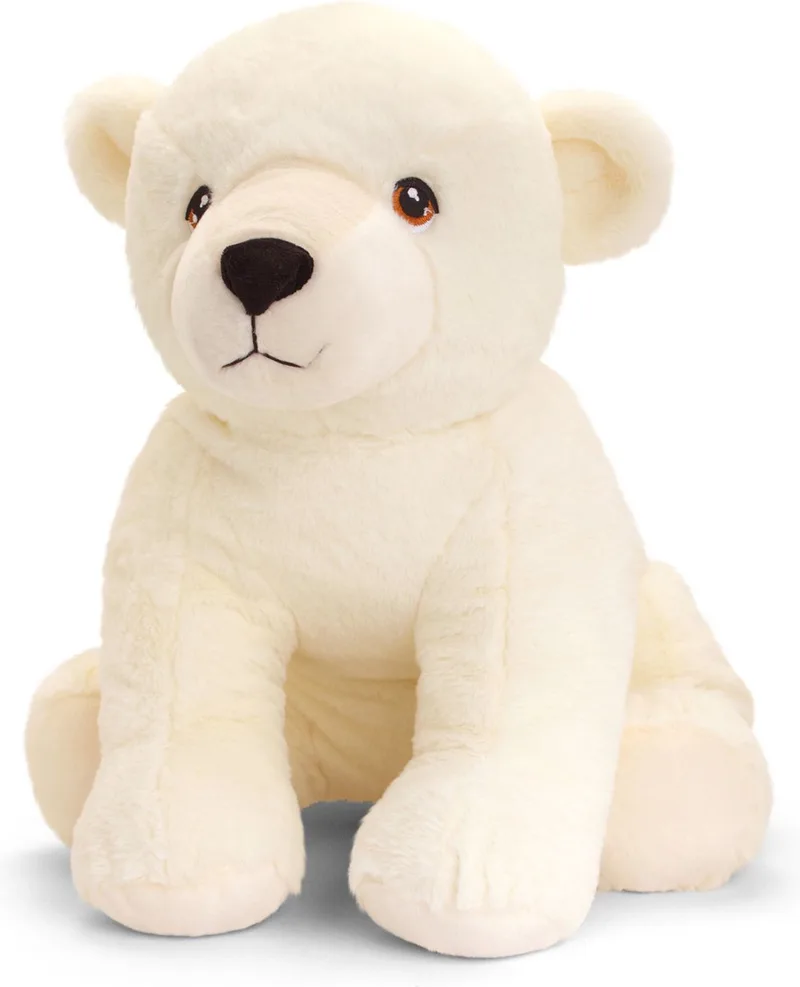 Keeleco Toys Knuffel - IJsbeer - dieren knuffels - pluche - 45 cm van Keel Toys in Wit – productfoto