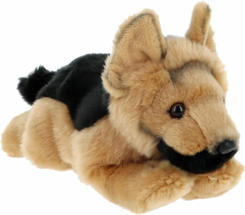 Knuffeldier Puppy Duitse herder Elzasser hond - zachte pluche stof - premium knuffels - 30 cm - honden knuffel huisdieren van Keel Toys in Meerkleurig – productfoto