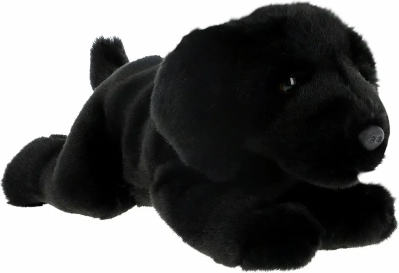 Knuffeldier Puppy Labrador hond - pluche - 30 cm van Keel Toys in Zwart – productfoto