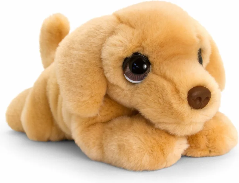 Knuffeldier Puppy Labrador hond - zachte pluche stof - premium knuffels - 25 cm - honden knuffel huisdieren van Keel Toys in Beige – productfoto