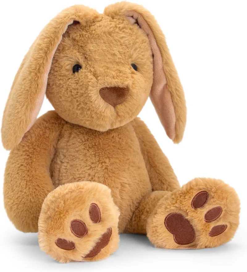 Knuffelkonijn - pluche - 18 cm - knuffeldieren - konijnen van Keel Toys in Bruin – productfoto