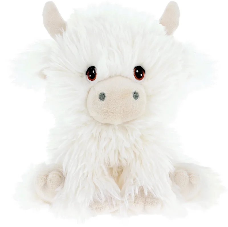 koe - 18 cm - Dieren knuffelbeesten van Keel Toys in Crème – productfoto