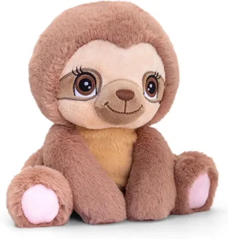 Luiaard pluche knuffel 16 cm - zacht - geborduurde ogen - knuffelbeest van Keel Toys in Meerkleurig – productfoto 1 van 2