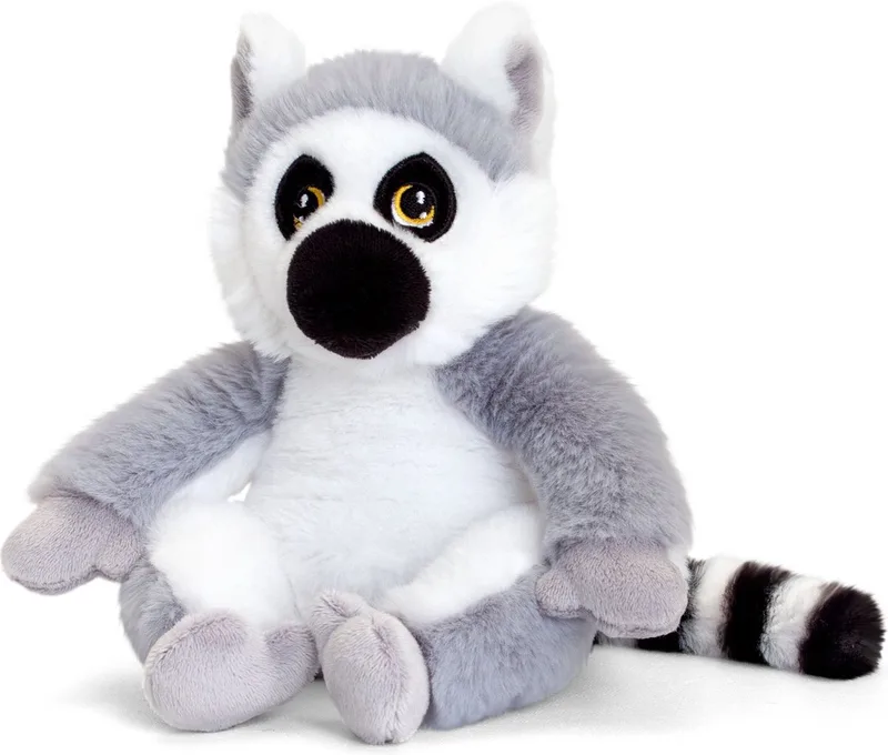 Maki - 18 cm - Dieren knuffelbeesten van Keel Toys in Grijs – productfoto