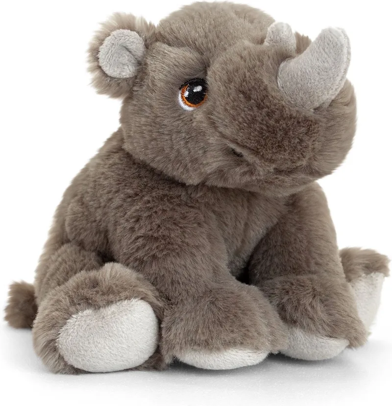 Neushoorn - 18 cm - Dieren knuffelbeesten van Keel Toys in Meerkleurig – productfoto