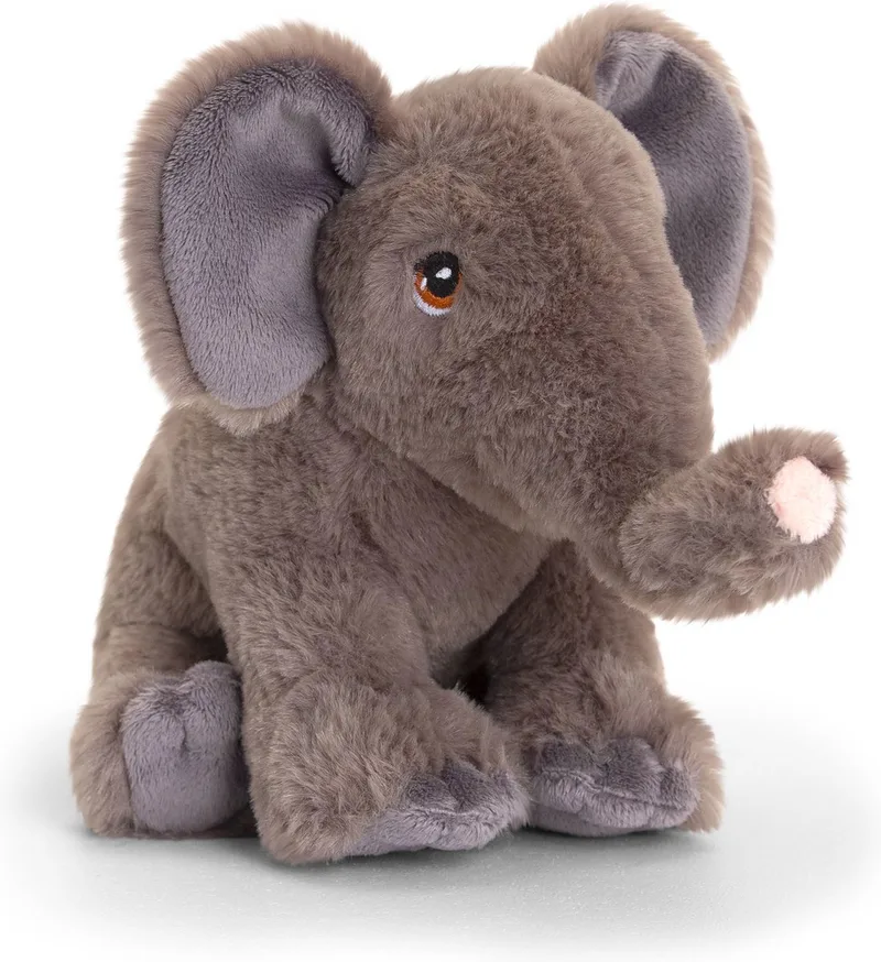 Olifant - 18 cm - Dieren knuffelbeesten van Keel Toys in Meerkleurig – productfoto