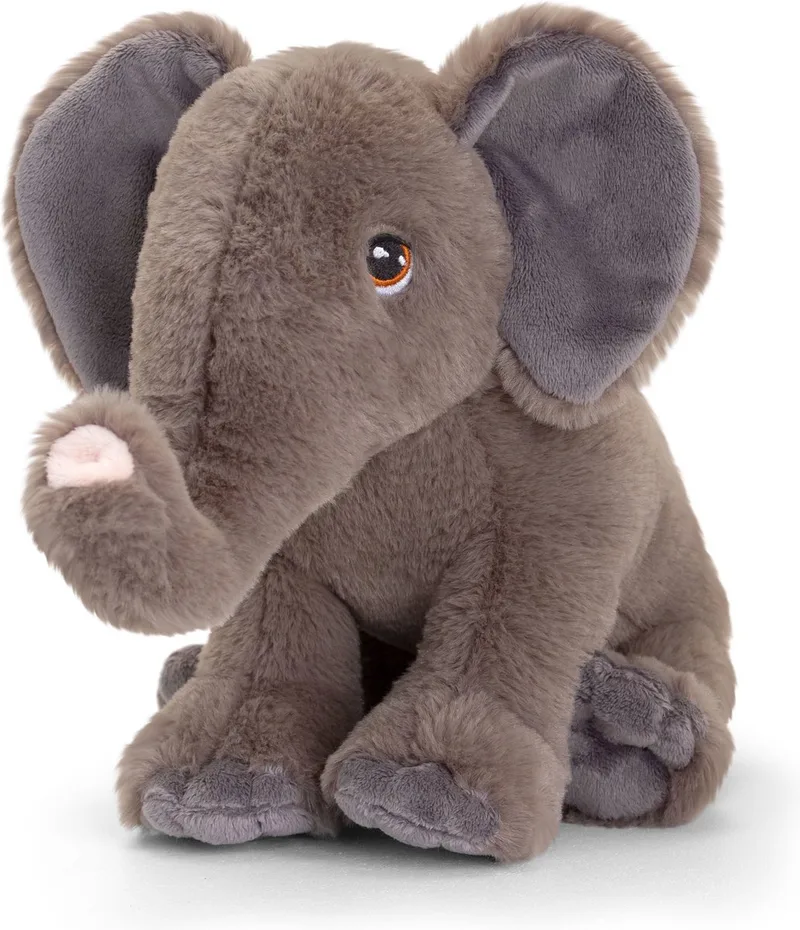 Olifant - 25 cm - Dieren knuffelbeesten van Keel Toys in Meerkleurig – productfoto