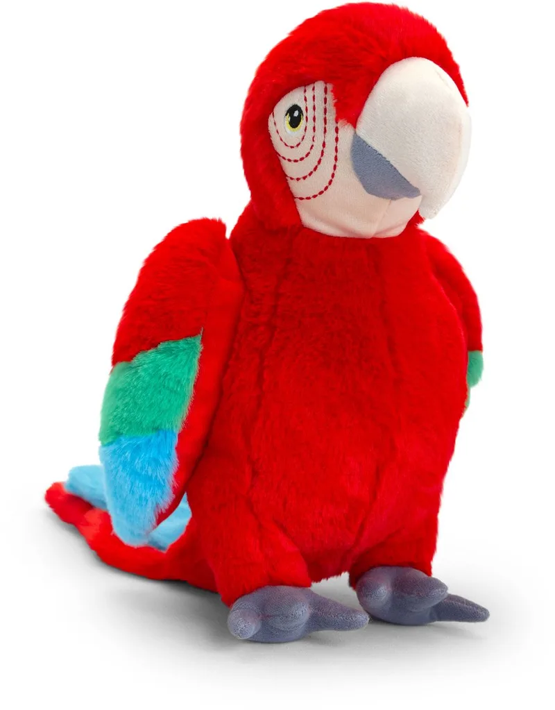 Papegaai - 30 cm - Dieren knuffels van Keel Toys in Rood – productfoto