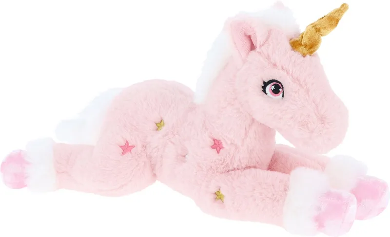 pluche eenhoorn knuffel - roze/wit - 35 cm - mystieke dieren - met glitter sterren - unicorns van Keel Toys in Roze – productfoto